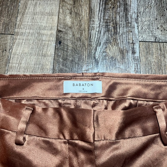 Babaton Refined Satin Cargo Pant in Copper Size 4 - Picture 4 of 8